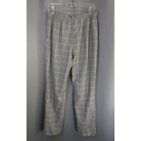Pendleton Pants Womens 10 Gray Plaid Wool Elastic Waist Lined - Picture 12 of 12